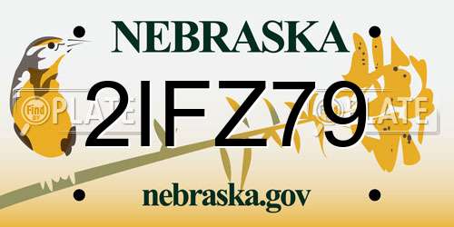2IFZ79 Nebraska License Plate