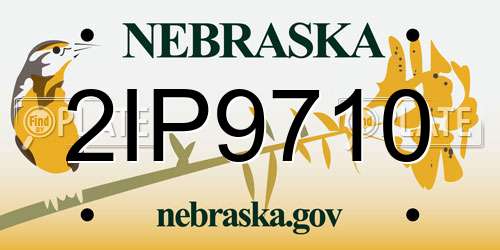 2IP9710 Nebraska License Plate