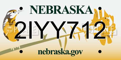 2IYY712 Nebraska License Plate