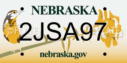 2JSA97 Nebraska License Plate