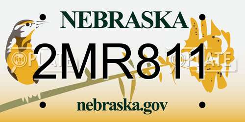2MR811 Nebraska License Plate