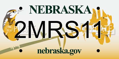 2MRS11 Nebraska License Plate