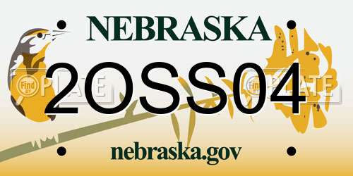 2OSS04 Nebraska License Plate