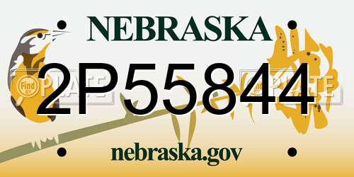 2P55844 Nebraska License Plate