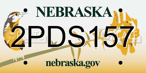 2PDS157 Nebraska License Plate
