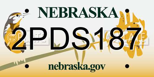2PDS187 Nebraska License Plate