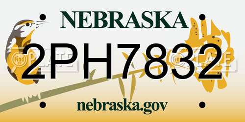 2PH7832 Nebraska License Plate