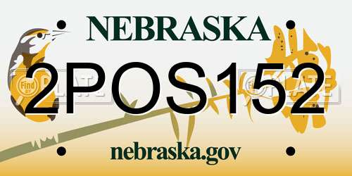 2POS152 Nebraska License Plate