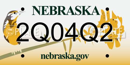 2Q04Q2 Nebraska License Plate