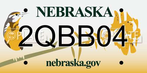 2QBB04 Nebraska License Plate