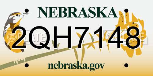 2QH7148 Nebraska License Plate