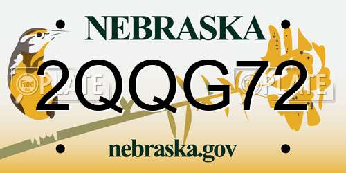 2QQG72 Nebraska License Plate