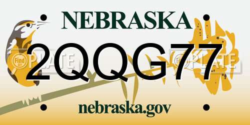 2QQG77 Nebraska License Plate