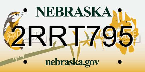2RRT795 Nebraska License Plate