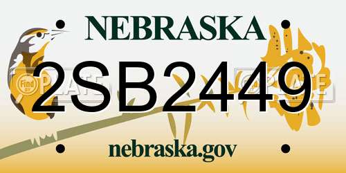 2SB2449 Nebraska License Plate