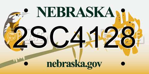 2SC4128 Nebraska License Plate