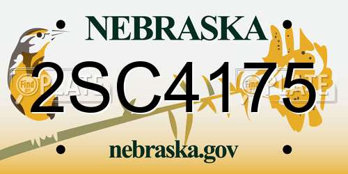 2SC4175 Nebraska License Plate