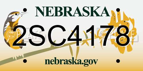 2SC4178 Nebraska License Plate