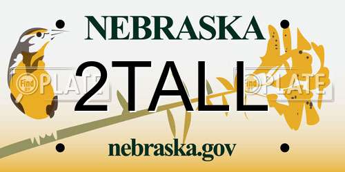2TALL Nebraska License Plate
