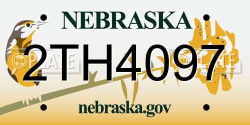 2TH4097 Nebraska License Plate