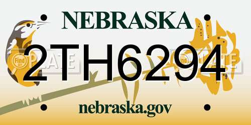 2TH6294 Nebraska License Plate