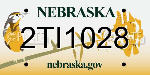 2TI1028 Nebraska License Plate