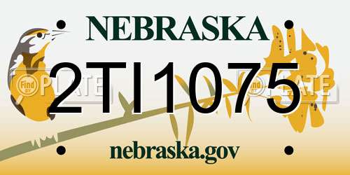2TI1075 Nebraska License Plate