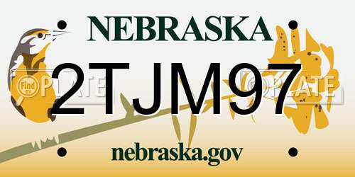 2TJM97 Nebraska License Plate