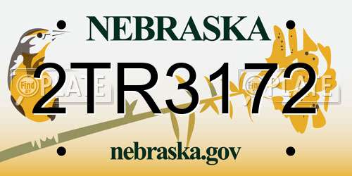 2TR3172 Nebraska License Plate