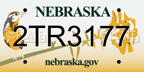 2TR3177 Nebraska License Plate