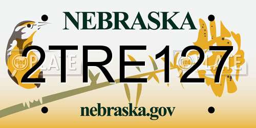 2TRE127 Nebraska License Plate