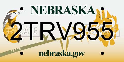 2TRV955 Nebraska License Plate