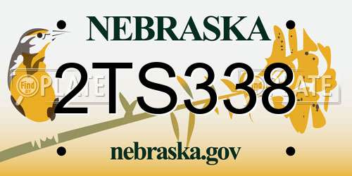 2TS338 Nebraska License Plate