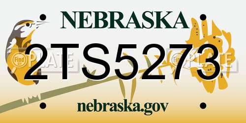 2TS5273 Nebraska License Plate