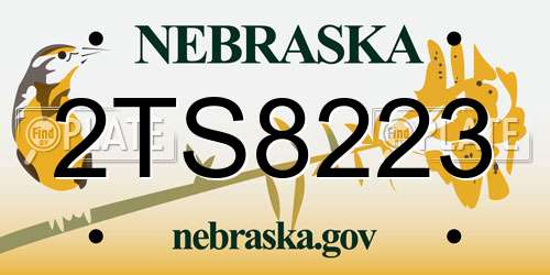 2TS8223 Nebraska License Plate