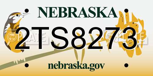 2TS8273 Nebraska License Plate