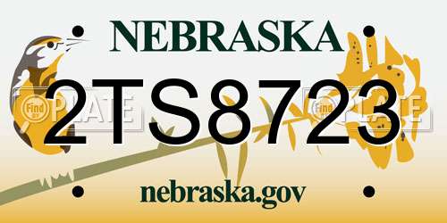 2TS8723 Nebraska License Plate