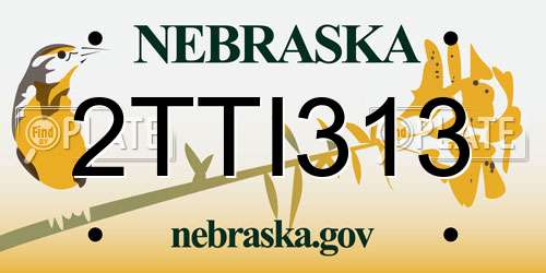 2TTI313 Nebraska License Plate