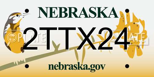 2TTX24 Nebraska License Plate