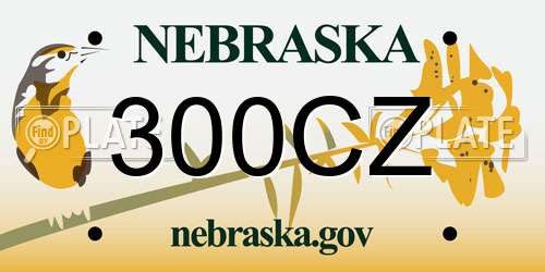 300CZ Nebraska License Plate