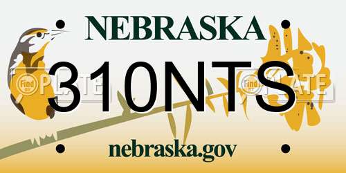 310NTS Nebraska License Plate