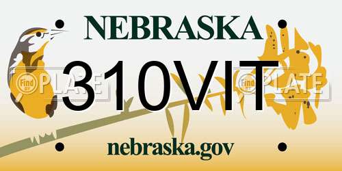 310VIT Nebraska License Plate