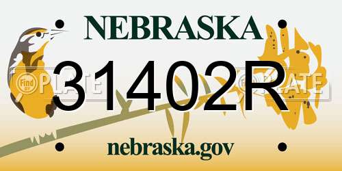 31402R Nebraska License Plate