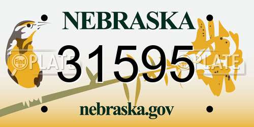 31595 Nebraska License Plate