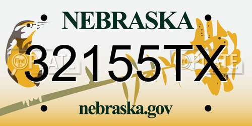 32155TX Nebraska License Plate