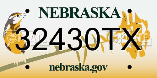 32430TX Nebraska License Plate