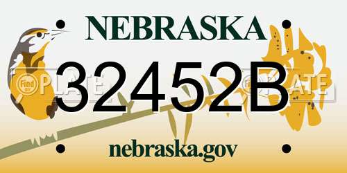 32452B Nebraska License Plate