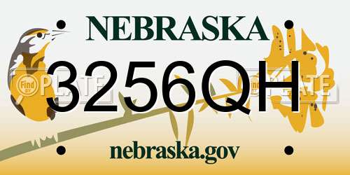 3256QH Nebraska License Plate