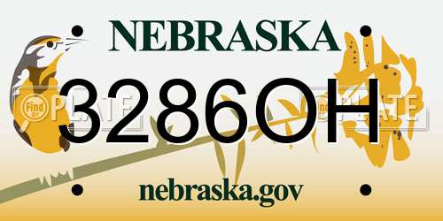 3286OH Nebraska License Plate
