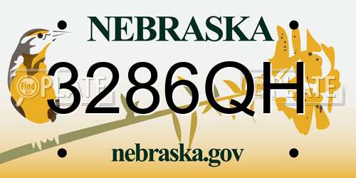 3286QH Nebraska License Plate